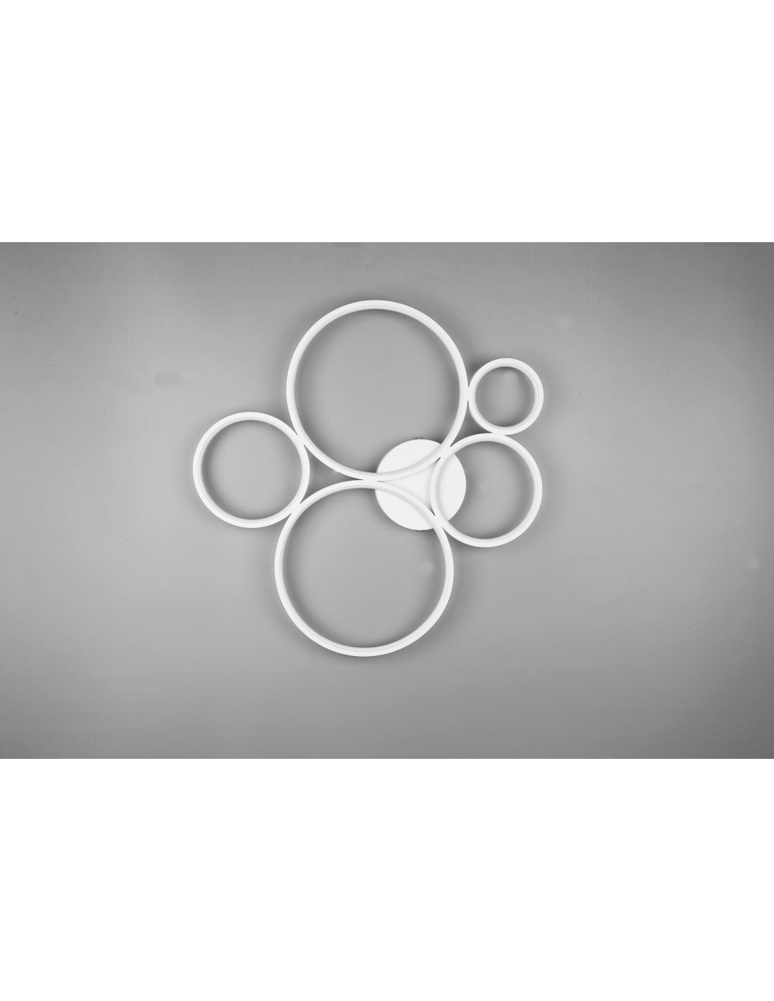 Lámpara de techo Rondo 5 círculos LED regulables blanco L 59 cm Trio Lighting