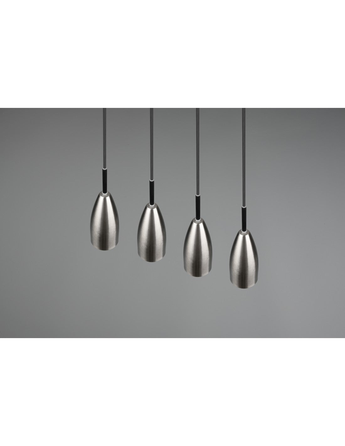 Lámpara de araña lineal Farin Island 4 luces Nichel Trio Lighting
