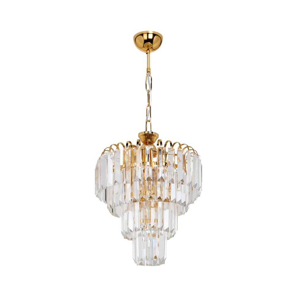 Miranda MDL3831 lámpara de techo 3 luces cristal y oro