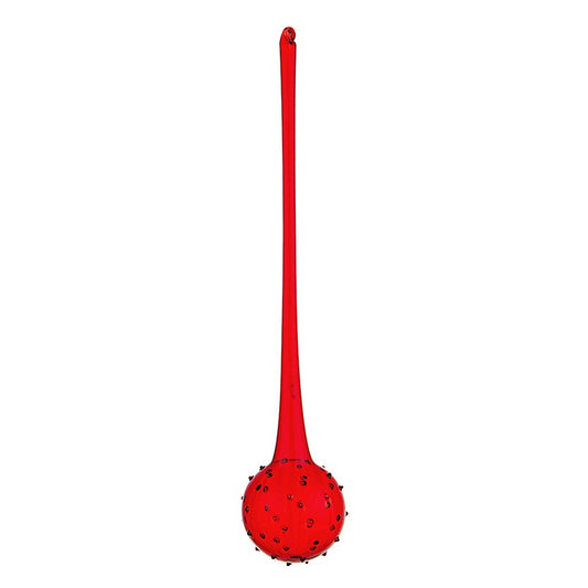 Colgante navideño de cristal BOLLA rojo 8x h40 cm