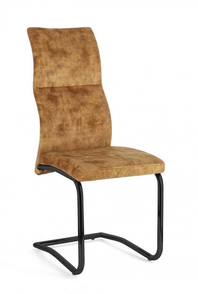 4x Sillas Thelma de terciopelo amarillo