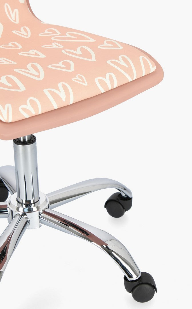 Silla de oficina Young Hearts acero símil piel 42,5 x 40 x 87 cm