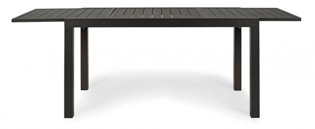 Mesa de exterior extensible en aluminio antracita 140-210x77x h75 cm