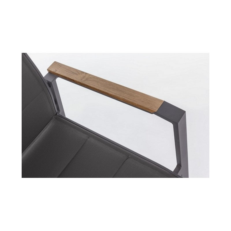 Silla de exterior Kubik aluminio antracita