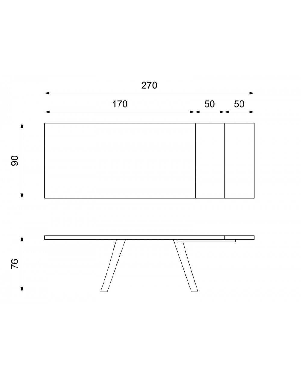 Mesa Extensible 170-270 x 90 cm - Xavier