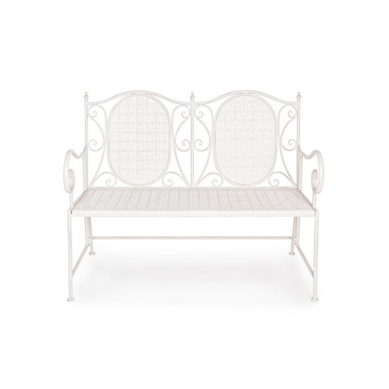 Banco plegable de acero de dos plazas Bianca EMILY 115x60x h92 cm
