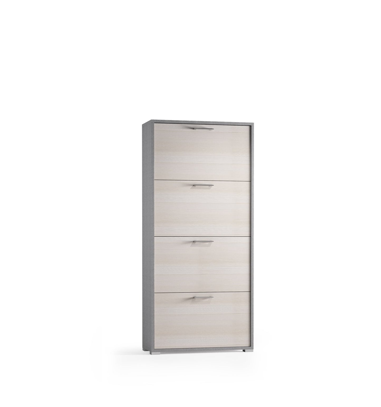 Zapatero De Doble Fondo Con 4 Puertas Hasta 18 Pares De Zapatos De Tela/Alerce