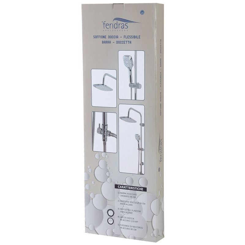 Conjunto de columna de ducha redonda de acero cromado