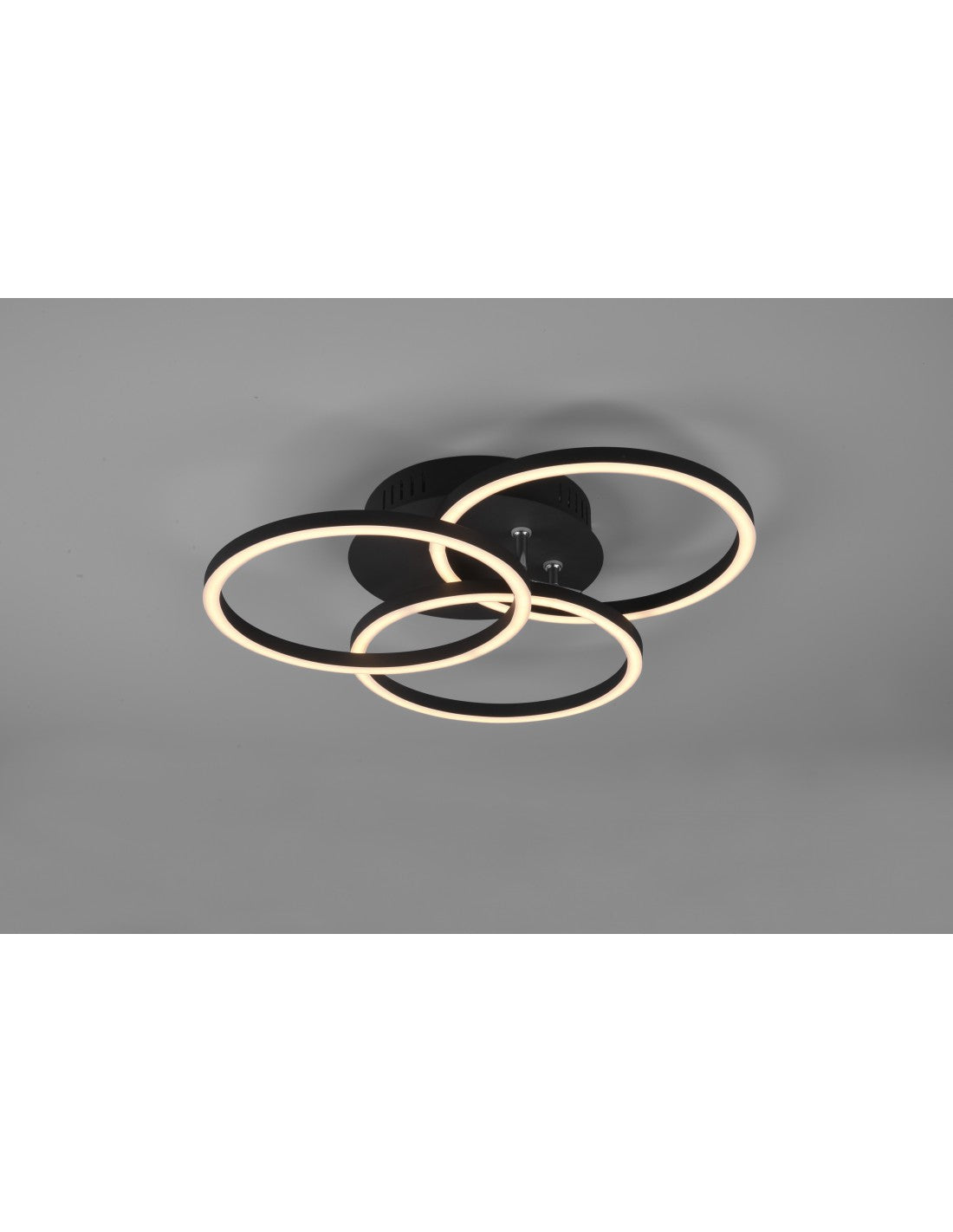 Lámpara de techo 3 círculos ajustables LED Dimmer Circle Black Trio Lighting