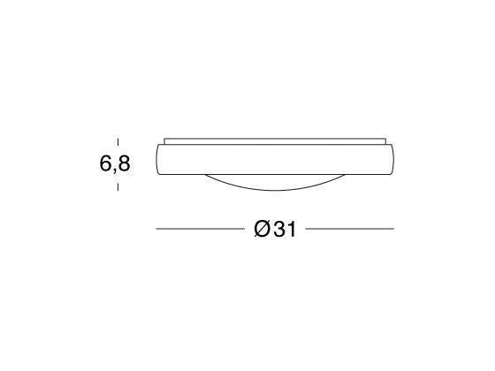 Plafón redondo 18W LED 4000K blanco línea loft