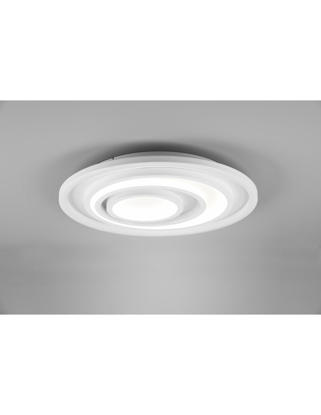 Lámpara de techo circular moderna grande con atenuador LED Kagawa White Trio Lighting
