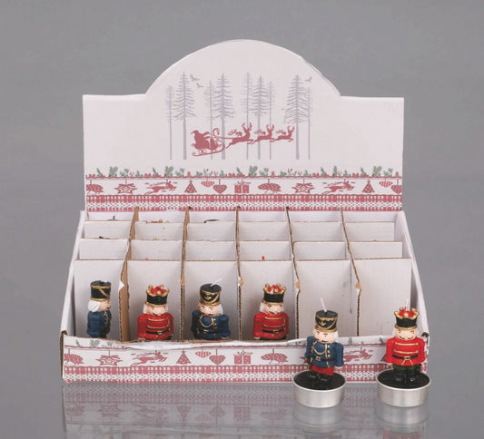 Vela Soldado De 7 Cm Con Chaqueta Roja En Sala De Exposiciones Decoración Navideña