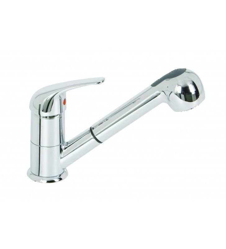 Grifo para lavabo de un orificio con ducha extraíble