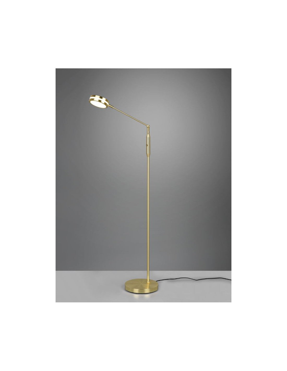 Lámpara de pie Latón Satinado Disco Touch Led Ajustable Franklin Trio Lighting