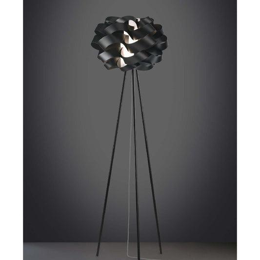 CLOUD Lámpara de pie trípode negra diámetro 50x h160 cm