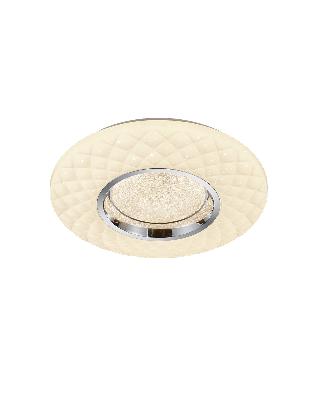 Lámpara de techo LED moderna Dimmer Magnolia White Rhombus Decoraciones Ø39 cm Trio Lighting