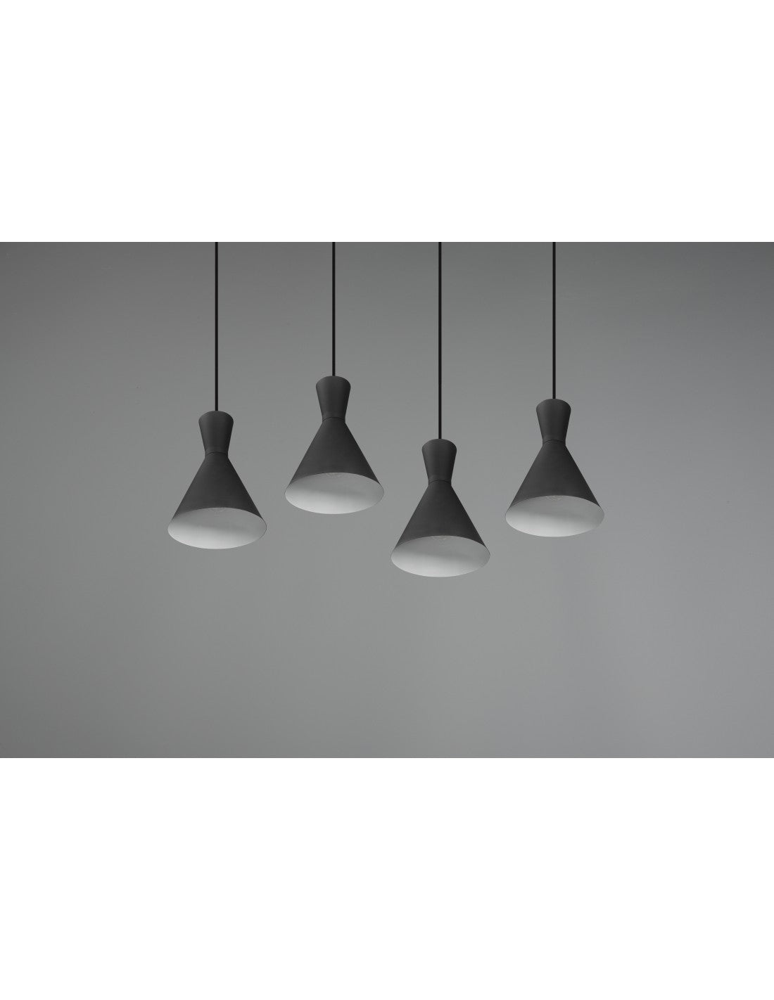 Suspensión Lineal Enzo 4xE27 Negro Mate Trio Lighting