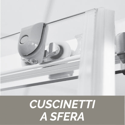 Ducha de esquina en vidrio serigrafiado - Línea Essential