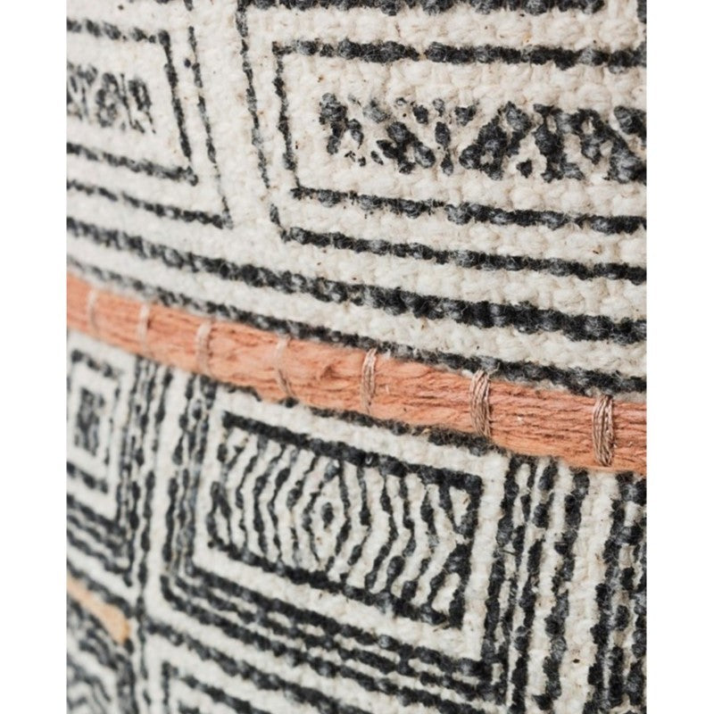 TILAK Puf de algodón estilo étnico desierto diámetro 50x h35 cm