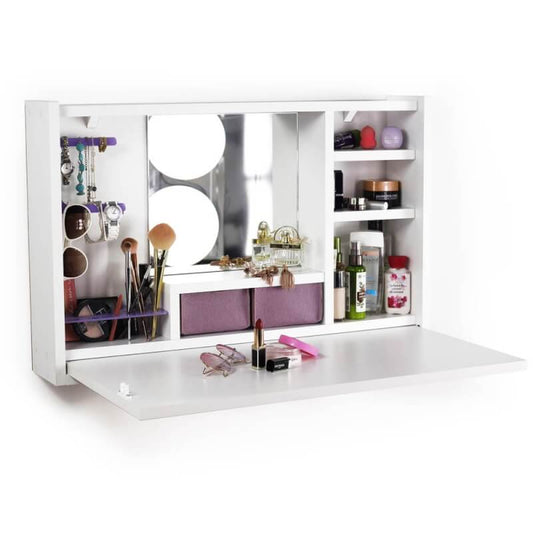 Inodoro plegable Leeta con espejo acabado blanco brillo