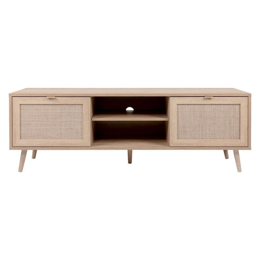Mueble TV Bali 56A con 2 puertas efecto mimbre