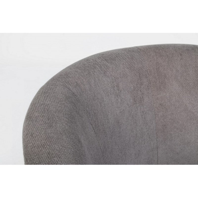 Sillón de madera y tela Gris Oscuro BELICE 64,5x63x h76 cm
