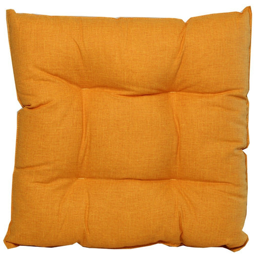 Funda de silla con ribete de fibra amarilla.