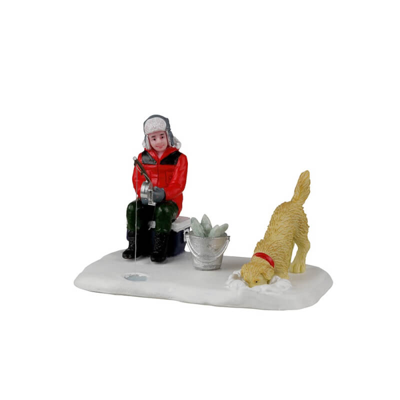 Compañeros de pesca en hielo