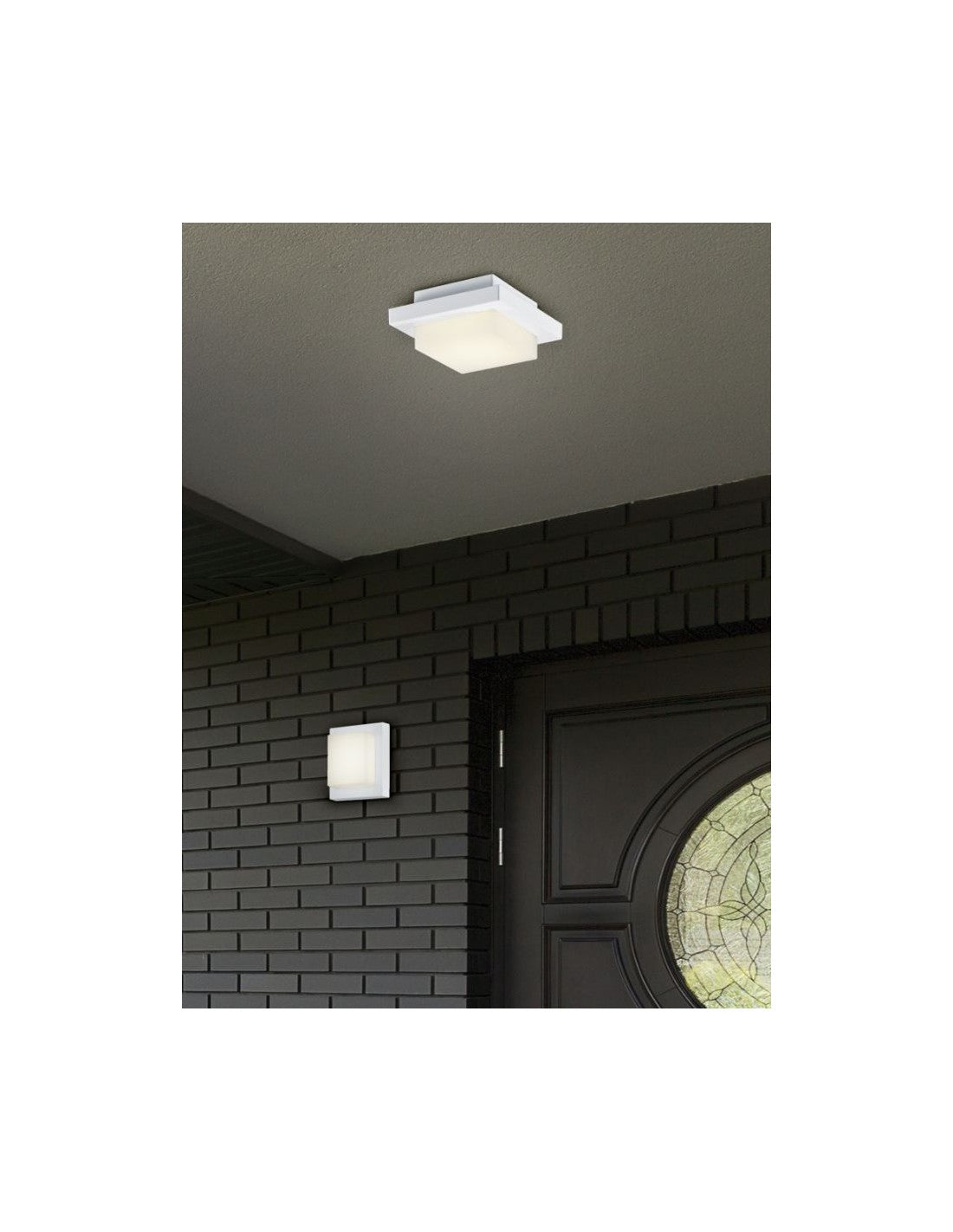 Aplique de Techo Led IP54 Hondo Blanco 14x14 cm Trio Lighting