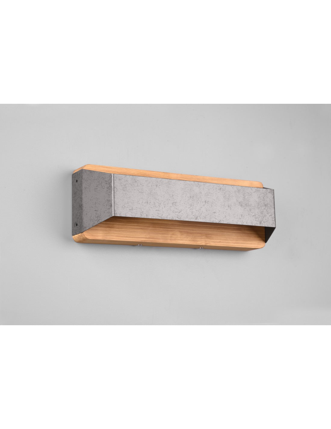 Aplique Rectangular Doble Emisión LED Arino Madera Níquel Trio Lighting