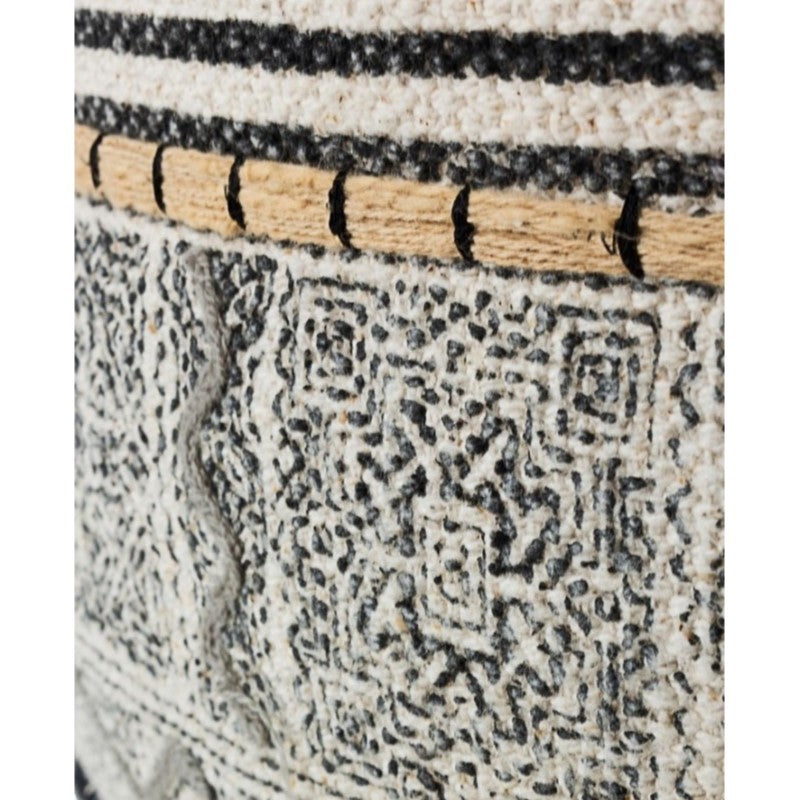 TILAK Puf de algodón estilo étnico Alaska diámetro 50x h35 cm