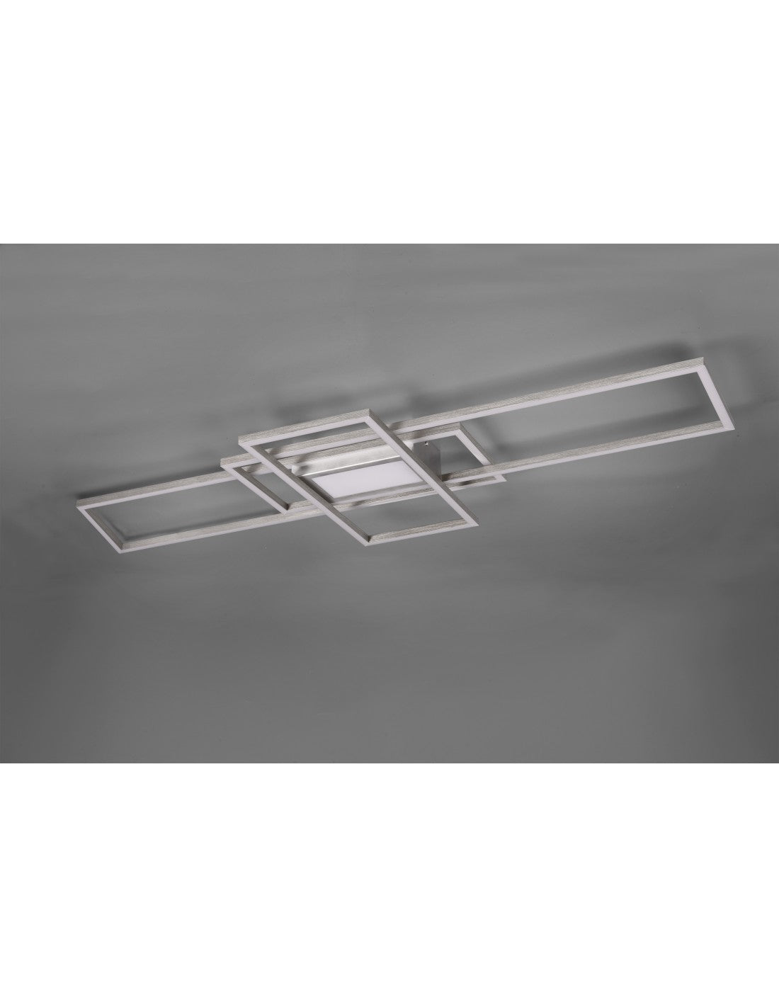 Irvine Plafón 3 LEDs Rectángulo 60w Níquel L105 cm Regulable Trio Lighting