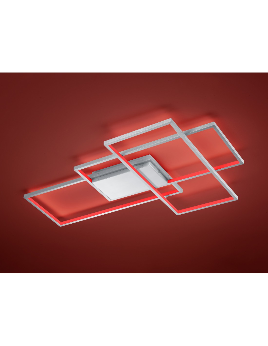 Plafón LED Thiago 3 Rectángulos L114 cm Nichel Trio Lighting