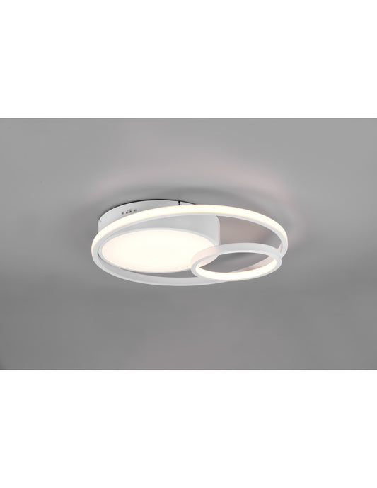 Lámpara de Techo Moderna Vuelta Blanco 3 LED Dimmer 28w Trio Lighting
