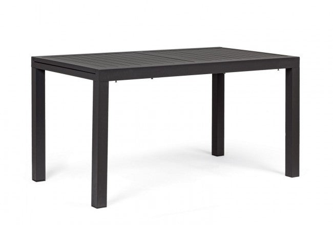 Mesa de exterior extensible en aluminio antracita 140-210x77x h75 cm