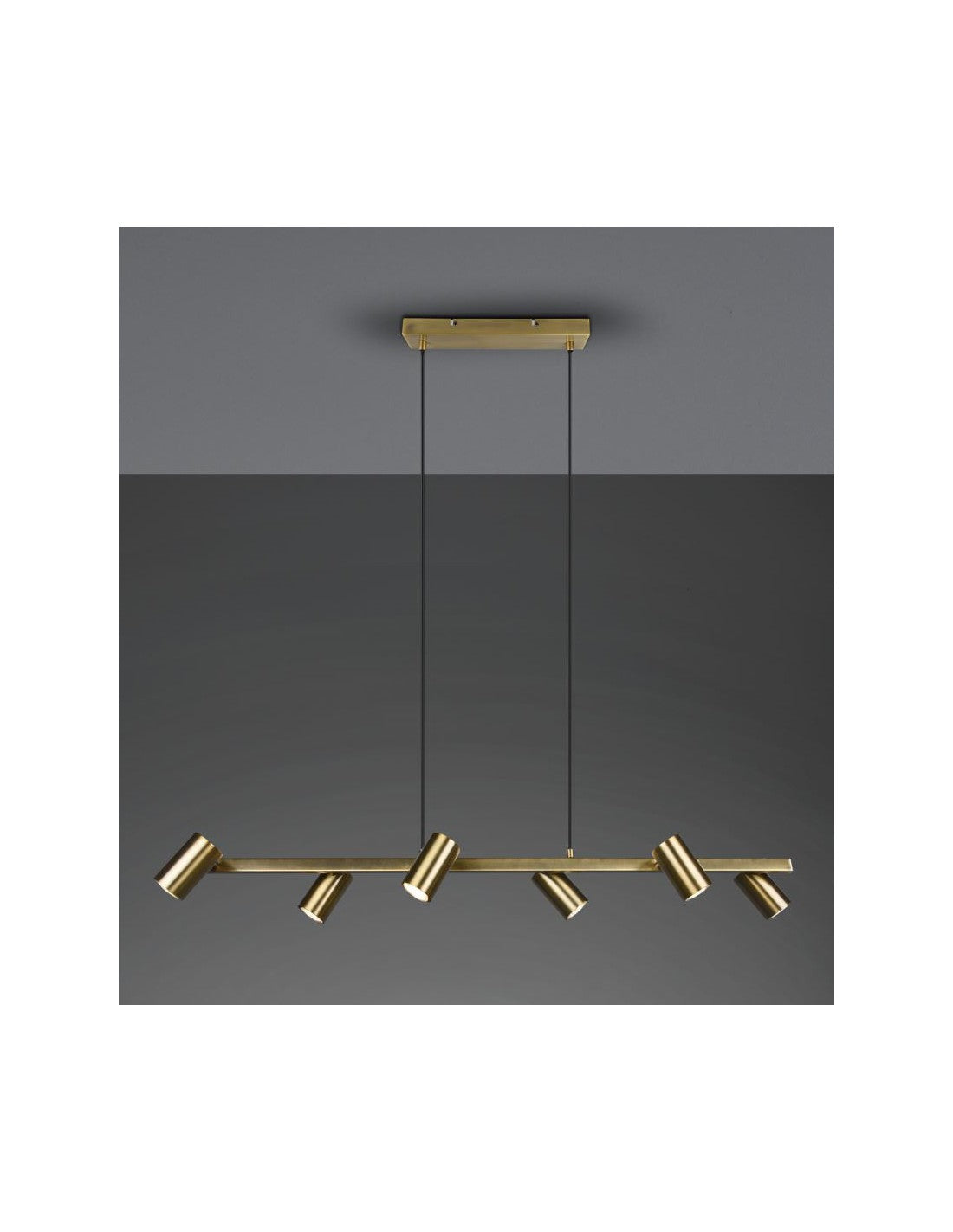 Araña 6 Focos GU10 Ajustables Marley Latón Envejecido Trio Lighting