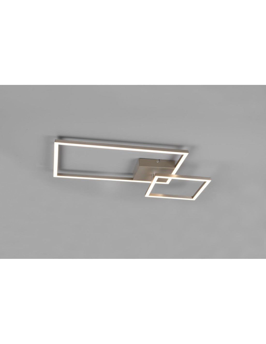 Lámpara de techo cuadrada inclinable, iluminación en trío con atenuador LED de níquel 4000k