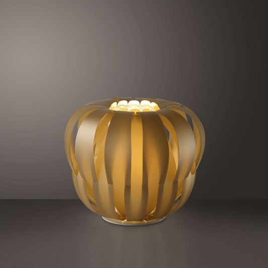 Lámpara de pie New Gold en metal blanco diámetro 60 x 55h cm