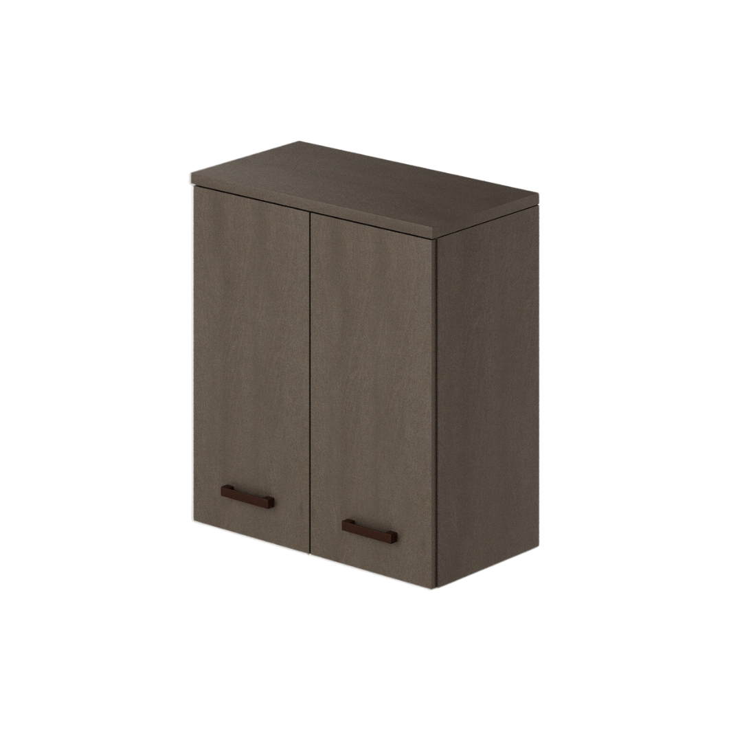 Mueble lavadero alto de 2 puertas con estante color barro Al.77x71x38cm