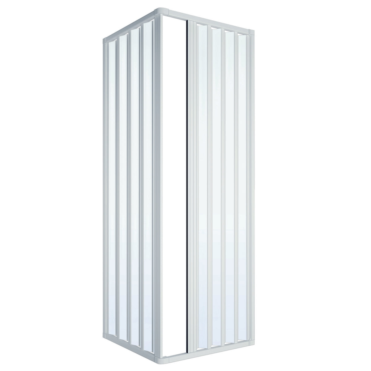 Mampara de Ducha 2 Lados Fuelle Reducible Modelo Loris Lux