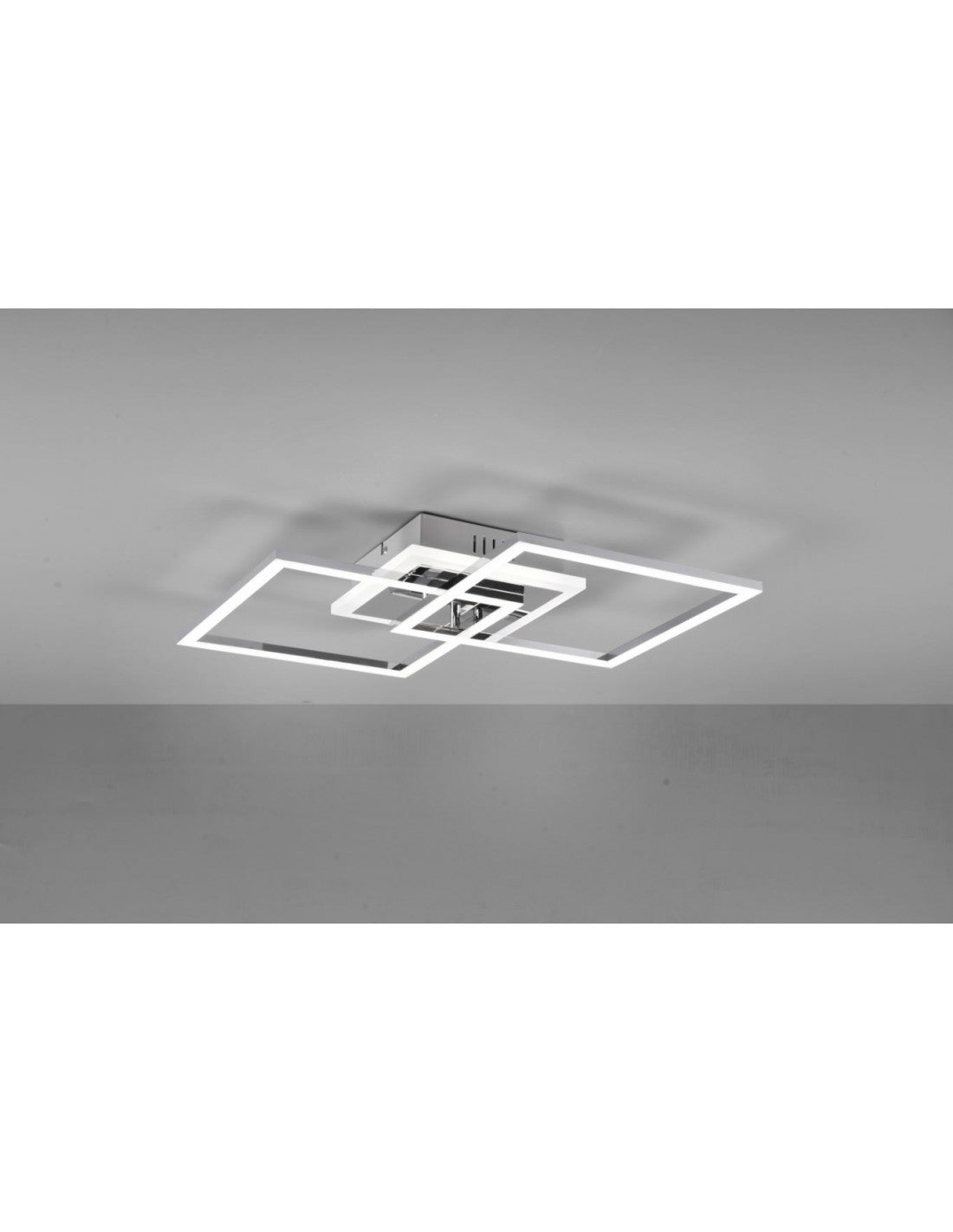 Venida Chrome Square Plafón Led 25w 4000k Dimmer Trio Lighting