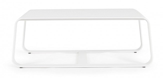 MERRIGAN mesa de centro exterior aluminio blanco 105x62x h38 cm