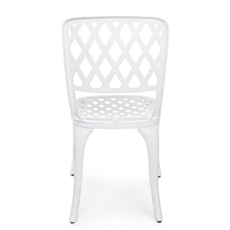 Silla De Exterior En Aluminio Blanco Faenza 44X4 H89 Cm