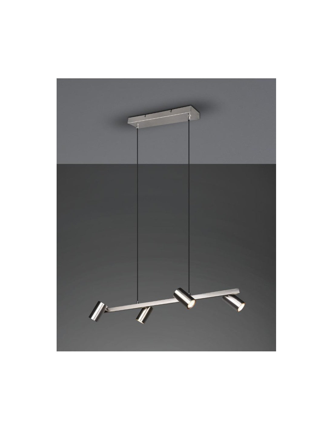Suspensión 4 Focos Orientables GU10 Marley Nichel Trio Lighting