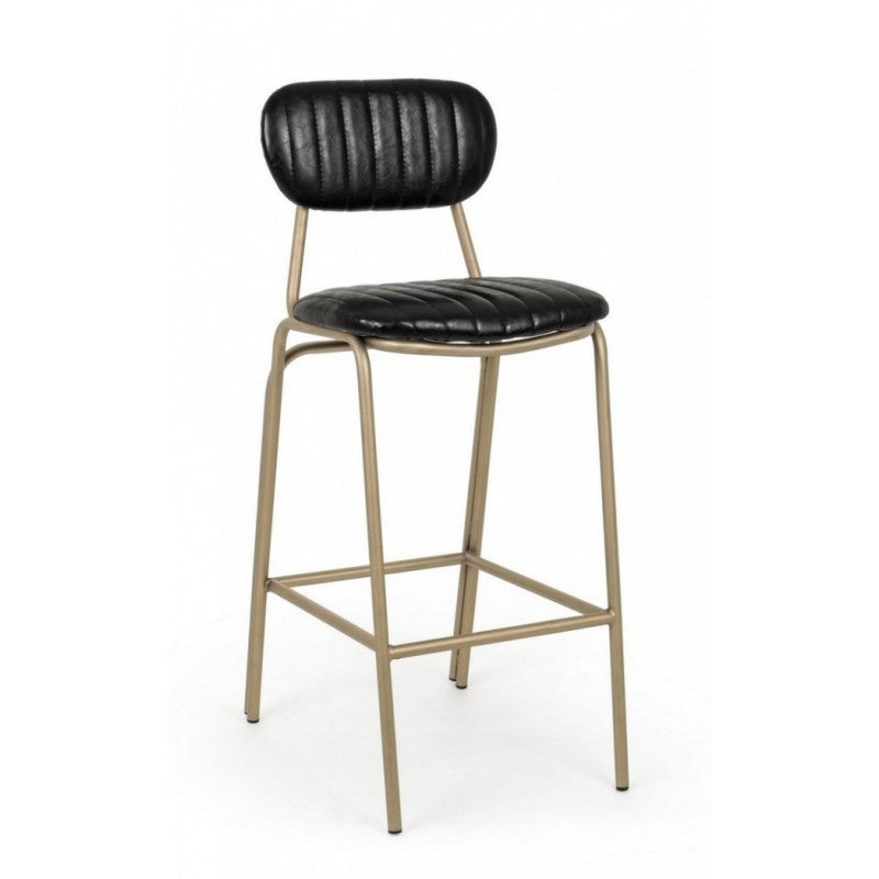Taburete de bar Addy vintage negro 41x51x100h cm