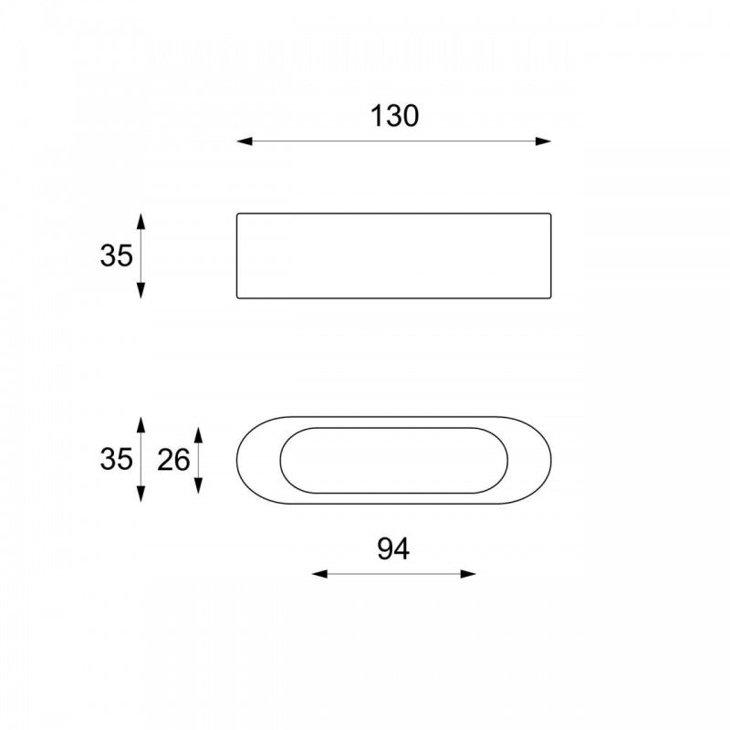 Mesa auxiliar para TV moderna de piedra beige 130 x 35 x h 35 cm