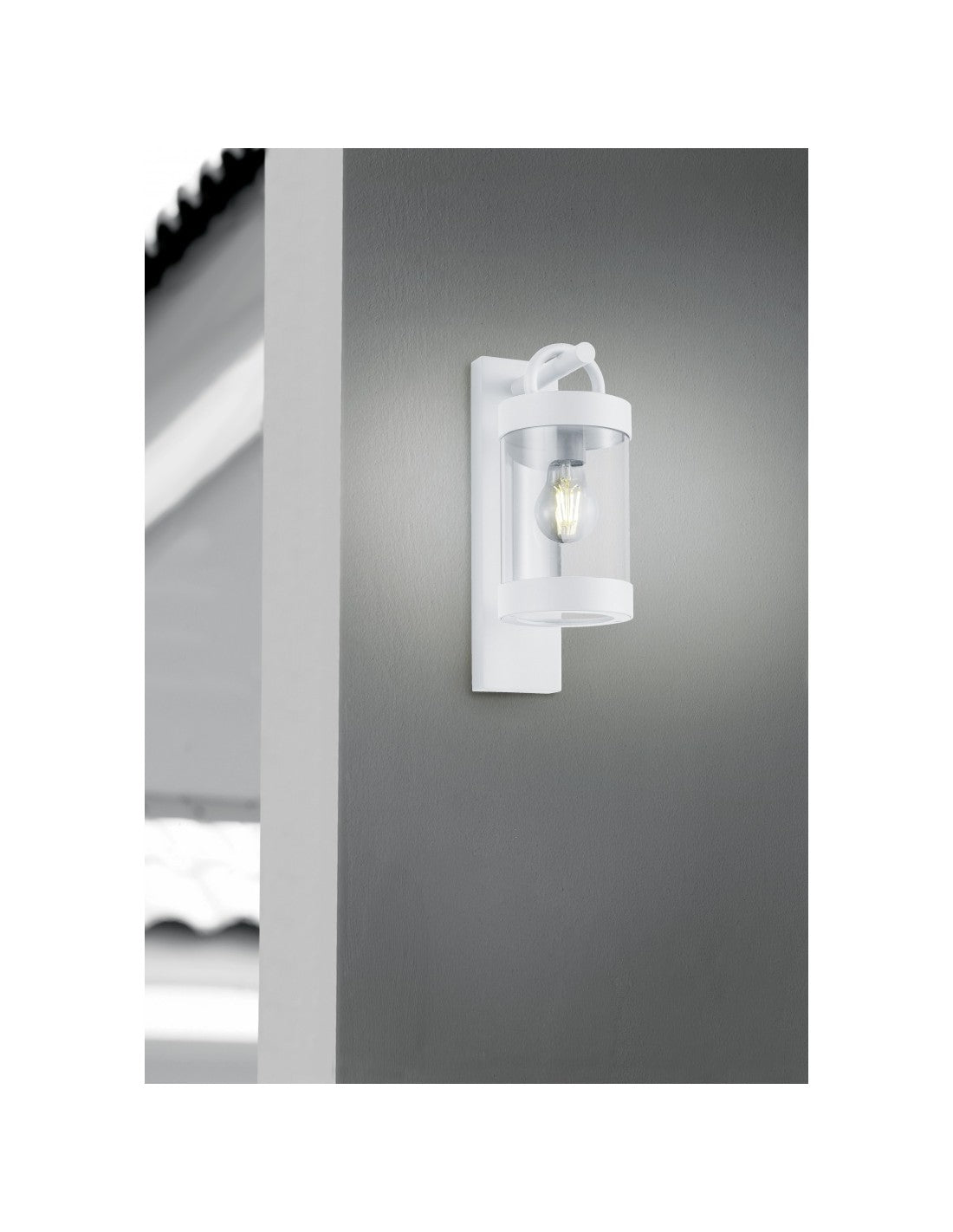 Aplique Linterna Sambesi Blanco IP44 Sensor Crepuscular Trio Lighting
