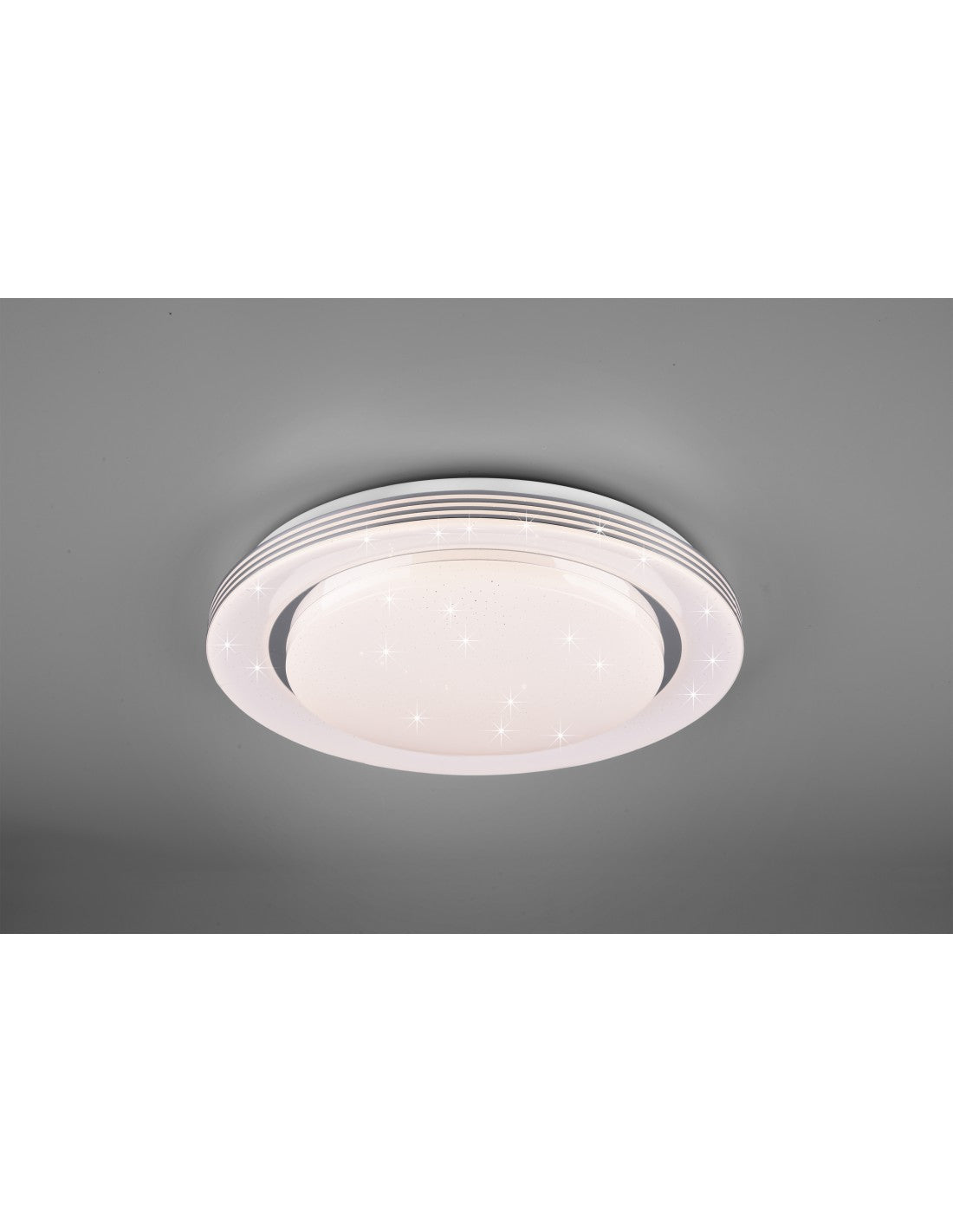 Lámpara de techo de discoteca moderna Atria Led 22w atenuador efecto estrella iluminación en trío blanco