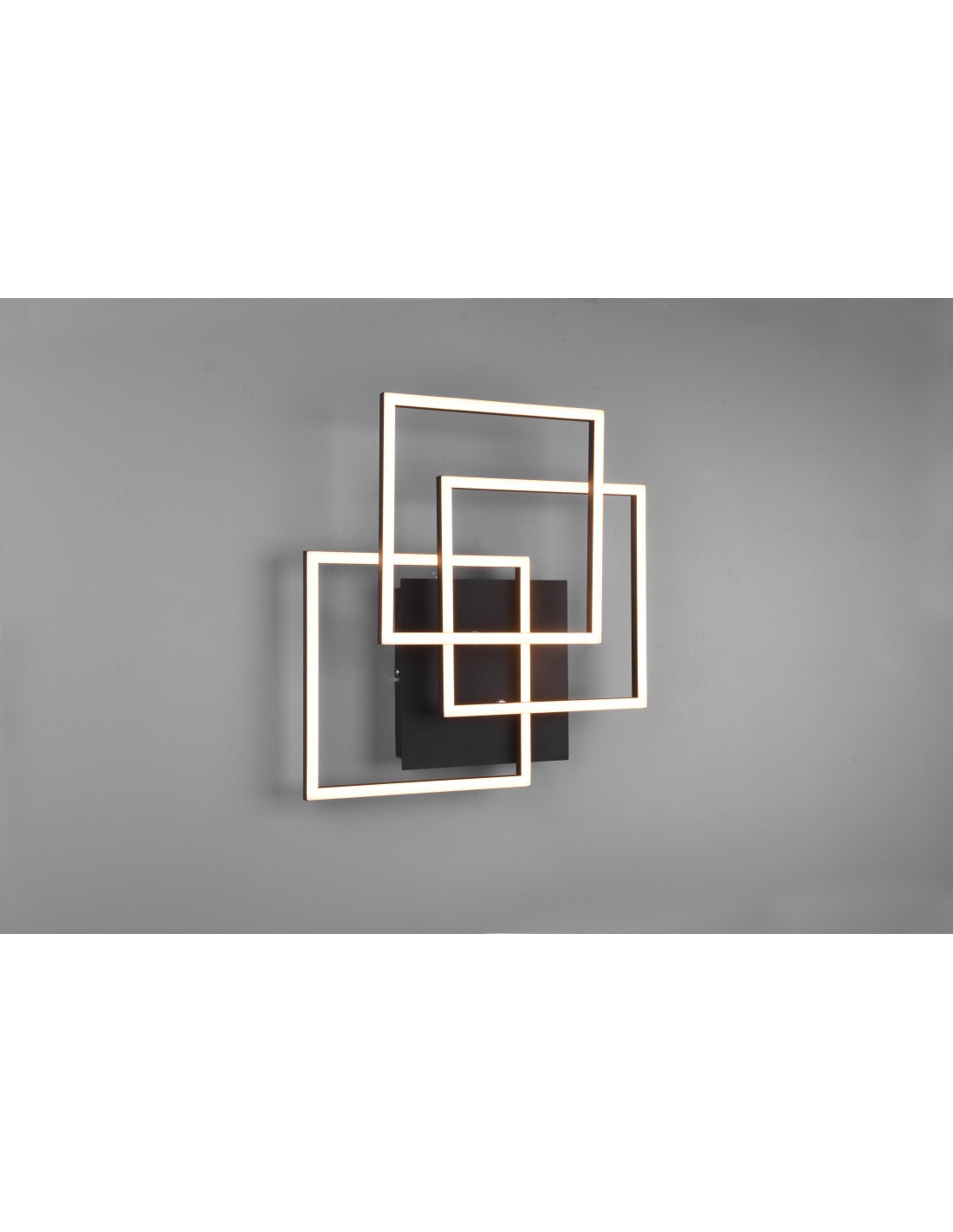 Lámpara de techo 3 cuadrados ajustable LED atenuador móvil negro Trio Lighting