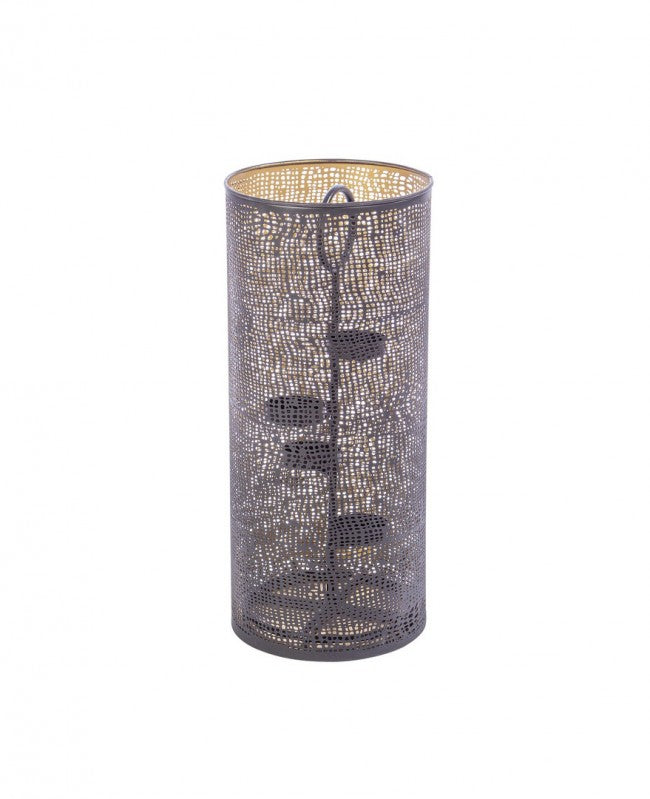 P.Tealight 4P Icelyn Negro-Oro